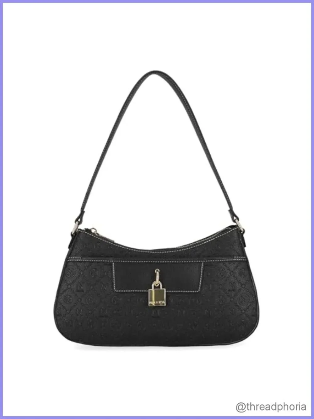 Vegan Leather Hobo Shoulder Bag Large Zipper Closure Purse